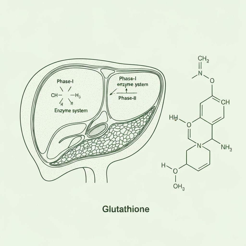 Phase-I und Phase-II Enzymsysteme in der Leberzelle